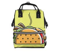 Hnnkloy Taco Mexican Food, Large Capacity Mummy Backpack Diaper Bag Travel Backpack for Outdoor