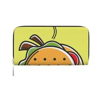 Hnnkloy Taco Mexican Food, PU Leather Wallets Large Capacity Clutch Wallet for Men Women