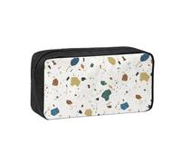 Hnnkloy Terrazzo Seamless Patterns Classic Italian Marble, Big Capacity Pencil Case Portable Pen Pouch Stationery Bag for School Office