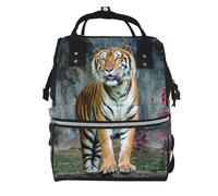 Hnnkloy The Tiger, Large Capacity Mummy Backpack Diaper Bag Travel Backpack for Outdoor