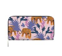 Hnnkloy Tigers in The Jungle, PU Leather Wallets Large Capacity Clutch Wallet for Men Women