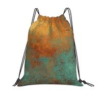Hnnkloy Trendy Rich Copper Patina Metallic, Drawstring Backpack Unisex Sport Gym Bag Casual Daypack Drawstring Sackpack
