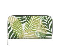 Hnnkloy Tropical Exotic Palm Tree Leaves, PU Leather Wallets Large Capacity Clutch Wallet for Men Women