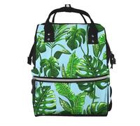 Hnnkloy Tropical Palm Leaves, Large Capacity Mummy Backpack Diaper Bag Travel Backpack for Outdoor