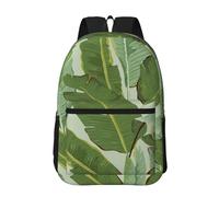 Hnnkloy Tropical Plant Leaf, 17 Inch Backpack With Pockets Casual Daypack Water Resistant School Bag