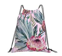 Hnnkloy Tropical Protea Pattern, Drawstring Backpack Unisex Sport Gym Bag Casual Daypack Drawstring Sackpack