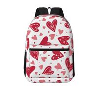 Hnnkloy Valentine'S Day Heart Pattern, 17 Inch Backpack With Pockets Casual Daypack Water Resistant School Bag