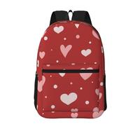 Hnnkloy Valentine's Day Heart Pattern, 17 Inch Backpack With Pockets Casual Daypack Water Resistant School Bag