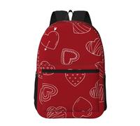 Hnnkloy Valentine's Day Heart Pattern, 17 Inch Backpack With Pockets Casual Daypack Water Resistant School Bag