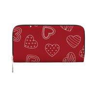 Hnnkloy Valentine's Day Heart Pattern, PU Leather Wallets Large Capacity Clutch Wallet for Men Women