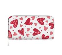 Hnnkloy Valentine's Day Heart Pattern, PU Leather Wallets Large Capacity Clutch Wallet for Men Women