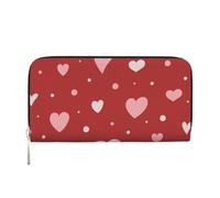 Hnnkloy Valentine's Day Heart Pattern, PU Leather Wallets Large Capacity Clutch Wallet for Men Women
