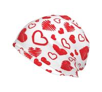 Hnnkloy Valentines Day Heart,Polyester Knitted Hat Skull Cap Balaclava Running Hat Slouchy Beanie Hat