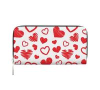 Hnnkloy Valentines Day Heart, PU Leather Wallets Large Capacity Clutch Wallet for Men Women