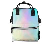 Hnnkloy Very Beautiful Rainbow Texture Hologram Foil, Large Capacity Mummy Backpack Diaper Bag Travel Backpack for Outdoor