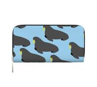 Hnnkloy Walrus Animal Pattern, PU Leather Wallets Large Capacity Clutch Wallet for Men Women