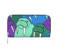 Hnnkloy Walrus, PU Leather Wallets Large Capacity Clutch Wallet for Men Women