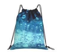 Hnnkloy Water Falling To The Floor, Drawstring Backpack Unisex Sport Gym Bag Casual Daypack Drawstring Sackpack