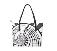 Hnnkloy Watercolor Abstract Piano Keys,PU Leather Handbag Large Capacity Tote Bag Women's Shoulder Bag for Work Travel