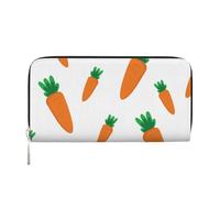 Hnnkloy Watercolor Carrots Pattern, PU Leather Wallets Large Capacity Clutch Wallet for Men Women