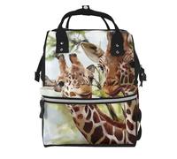 Hnnkloy Watercolor Deer Giraffe, Large Capacity Mummy Backpack Diaper Bag Travel Backpack for Outdoor
