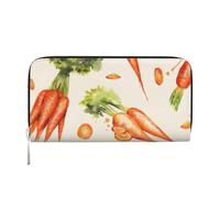 Hnnkloy Watercolor Hand Drawn Carrots, PU Leather Wallets Large Capacity Clutch Wallet for Men Women
