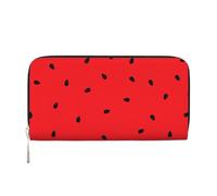 Hnnkloy Watermelon Pattern, Fruit, Red, Stylish, PU Leather Wallets Large Capacity Clutch Wallet for Men Women
