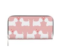 Hnnkloy Westie Dogs Pattern, PU Leather Wallets Large Capacity Clutch Wallet for Men Women