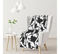 Hnnkloy Whale Orca Killer,Soft Blanket for Couch Sofa Bed Warm Anti-Pilling Flannel Plush Throw Blanket 76 X 102 cm
