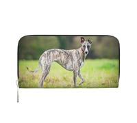 Hnnkloy Whippet Dogs Lawn Dogs Gray Dogs Pets, PU Leather Wallets Large Capacity Clutch Wallet for Men Women