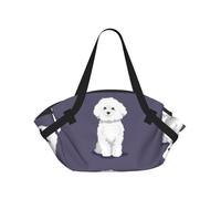 Hnnkloy White Bichon Frise Dog,Portable Camping Mat Multifunctional Foldable Picnic Blanket As Camping Tote Bag For Traveling