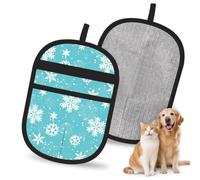 Hnnkloy White Snowflakes, 2 Pack Pet Hair Removal Gloves For Bed,Carpet,Clothes,Sofa,Static Grooming Glove For Dogs & Cats