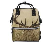 Hnnkloy Whitetail Deer Fawn In Wilderness Stag, Large Capacity Mummy Backpack Diaper Bag Travel Backpack for Outdoor