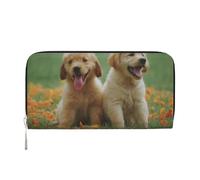 Hnnkloy Yellow Labrador Retriever Puppies, PU Leather Wallets Large Capacity Clutch Wallet for Men Women