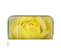 Hnnkloy Yellow Rose Valentine's Day, PU Leather Wallets Large Capacity Clutch Wallet for Men Women