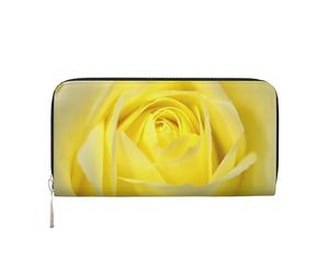 Hnnkloy Yellow Rose Valentine's Day, PU Leather Wallets Large Capacity Clutch Wallet for Men Women