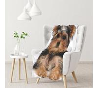 Hnnkloy Yorkshire Terrier,Soft Blanket for Couch Sofa Bed Warm Anti-Pilling Flannel Plush Throw Blanket 76 X 102 cm