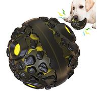 HNNOAIDA Chewable Interactive Squeak Ball Toy - Durable Chew Toys, Squeaky Toy with Rolling, Ball Toy Dog Enrichment Toy That Occupy Their Time (Yellow)