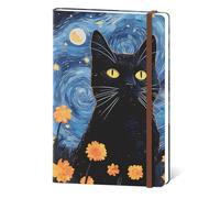 Hnogri Lined Journal Notebook, Hardcover Journal for Women, 160 Pages Thick Paper, Medium 5.7 x 8.4 in, Cute Aesthetic Floral A5 Ruled Notebook for Writing Journaling Work School Office, Stargazer