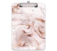 Hnogri Plastic Clipboard A4, Fashion Design A4 Letter Size Clipboards & Forms Holders for Office Supplies Lawyers,School Students and Kids, Low Profile Clip Cute Clipboard Folder, Pink Line