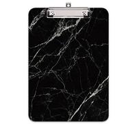 Hnogri Plastic Clipboard A4, Fashion Design A4 Letter Size Clipboards & Forms Holders for Office Supplies Lawyers,School Students and Kids, Low Profile Clip Cute Clipboard Folder, Cute Marble