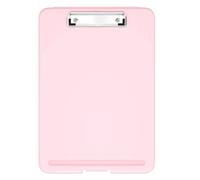 Hnogri Plastic Clipboard with Storage, Open Nursing Clipboard Foldable Storage for Nurses, Lawyers, Students, Classroom, Office, Women, Man, Size 13.4" x 9.4" X 0.9", Pink