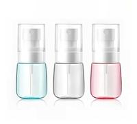 Hnonoxy 3 pcs Water Mister Mini Spray Bottle 30ml, Plastic Empty Makeup Water Bottles Sprayer with Air Press Pump, Facial Hydrating Spray Bottle, for Toiletry Cosmetic Skincare Cleaning -Multicolor