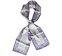 Hnonoxy Silk Scarf for Women, Premium Silk Scarves 16x145CM, Professional Women's Scarf With Printed Design, as Scarf, Headband, Clothing Accessories (-Purple)