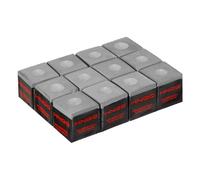 HNQQ 12-Pack of Pool Cue Chalks, Billiard Pool Table Accessories for Home/Tournament Use, Billiards Pool Stick Chalk (Gray)