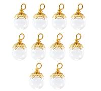 HNsdsvcd 10 Pcs Multipurpose Glass Pendant Bottles with Silver Hat for Unique Fashion Accessories and Decorations Daily Use