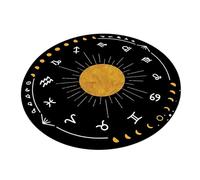 HNsdsvcd Dowsing Divinations Mat Pad Sun Moon Pattern Astrology Pendulums Chart Mat Balancing Meditations Decoration Tarots Pad Astrology Pendulums