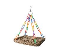 HNsdsvcd Durability Grass Bird Hammock Bird Rope Net Woven Parrots Platform Bird Toy For Pet Owners Of Parakeets