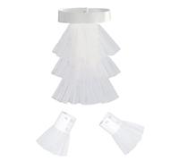 HNsdsvcd Elegant Detachable Ruffle Jabot Lapel Choker False Collar And Sleeves Cuffs Set For Cosplay Parties Costume Or Casual