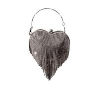 HNsdsvcd Elegant Rhinestones Heart Evening Bag With Detachable Chain Strap Shoulder Bag For Parties And Special Occasion